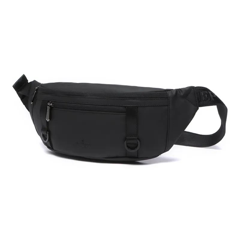SEPTWOLVES Fabric Shoulder Bag Crossbody Bag Sling Bag Fanny Pack Unisex Black/White-0