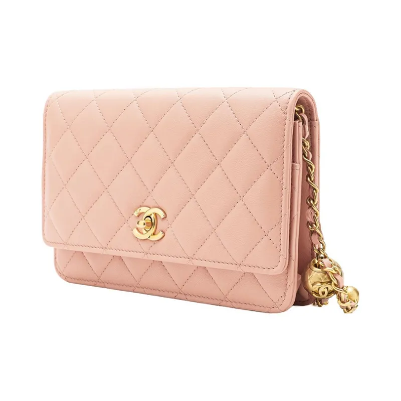 CHANEL WOC Smooth Lambskin Shoulder Bag, Crossbody Bag Mini Women's Pink-1