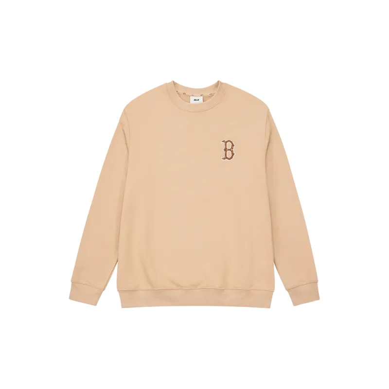 MLB Boston Red Sox Sweatshirts Unisex Beige Yellow-1