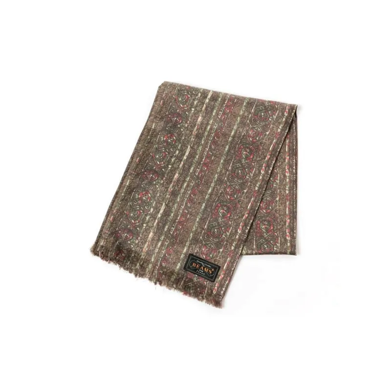 Beams Silk Scarves Men's Multicolor-2