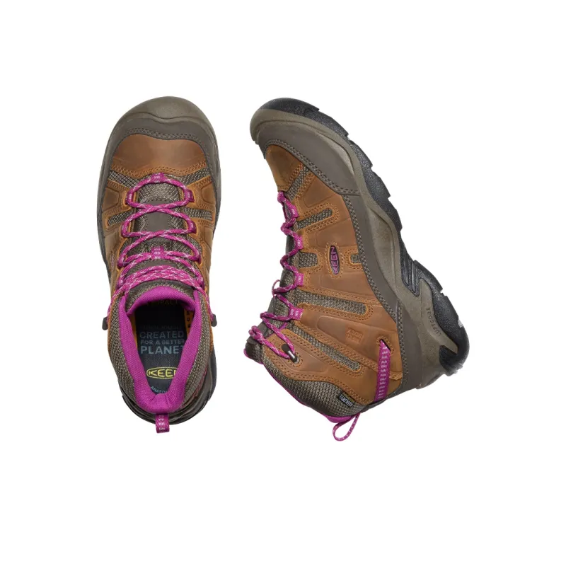 KEEN CIRACADIA MID WP Slip Resistant High Top Outdoor Shoes Women's Khaki-4