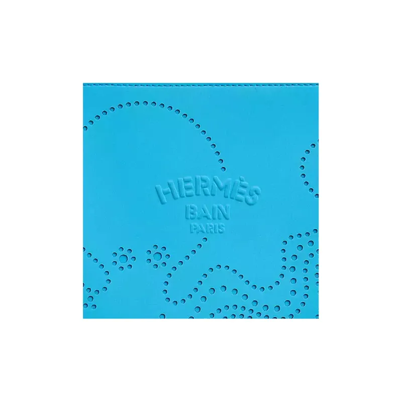 HERMES Neobain Waves Polyamide Clutch Small Size Women's Blue-2