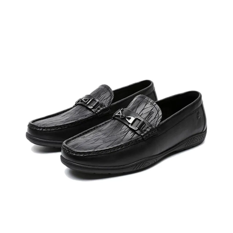 Spider King Gommino Loafers Men's Black-3