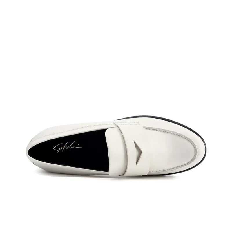 Satchi Loafers Women's Milk White-3