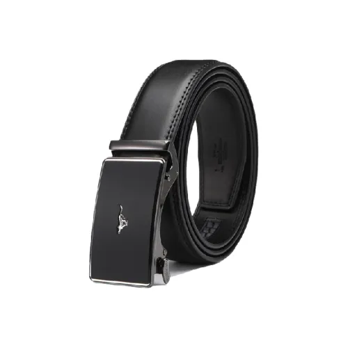 SEPTWOLVES Trendy Business Casual Automatic Buckle Leather Belts Men's Width 3.5CM