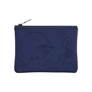 HERMES Neobain Polyamide Clutch Small Size Women's Dark Blue