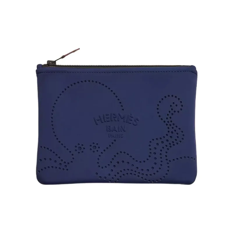 HERMES Neobain Polyamide Clutch Small Size Women's Dark Blue-0