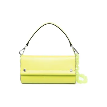 GANNI Leather Wallet Purse Regular Women's Neon Green