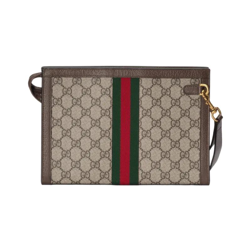 GUCCI Ophidia Canvas Canvas Bag Clutches Regular Men's Ebony/Brown-3