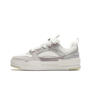 Anta Slightly Sweet Puffy Shoes Anti Slip Wear Resistant Low Top Skateboard Shoes Men's Light Purple