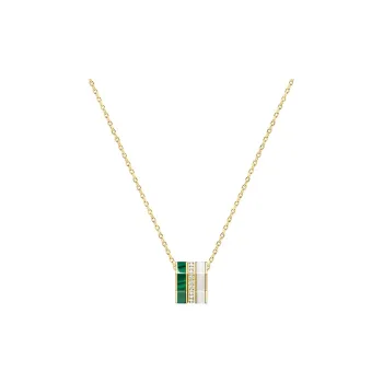 Lola Rose Synthetic Cubic Zirconia Necklaces Women's White Green Color Scheme Style