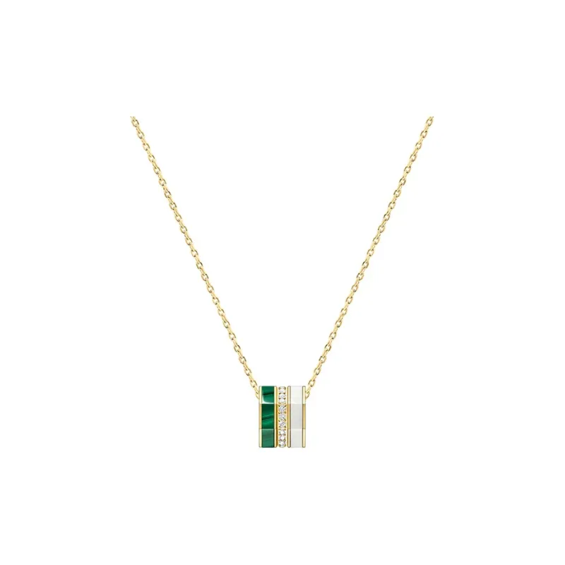 Lola Rose Synthetic Cubic Zirconia Necklaces Women's White Green Color Scheme Style-0