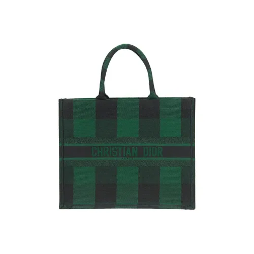 DIOR BookTote Canvas Canvas Bag Tote Bag Shopping Bag Handbag Women's Green/Black