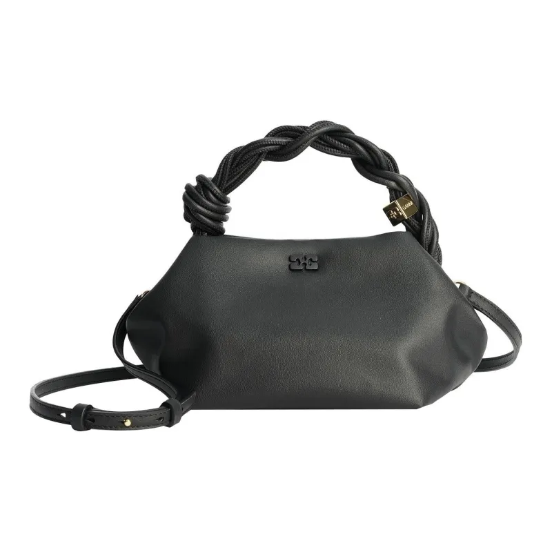 GANNI Ohoskin Plant Composition Mixed With Recycled Plastic Portable Crossbody Bag Shoulder Bag Women's Black-2