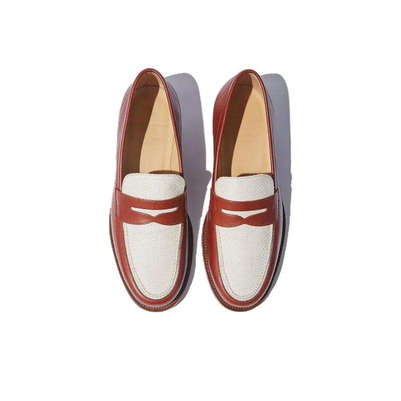SCAROSSO Havana Colour Block Slip On Loafers-3