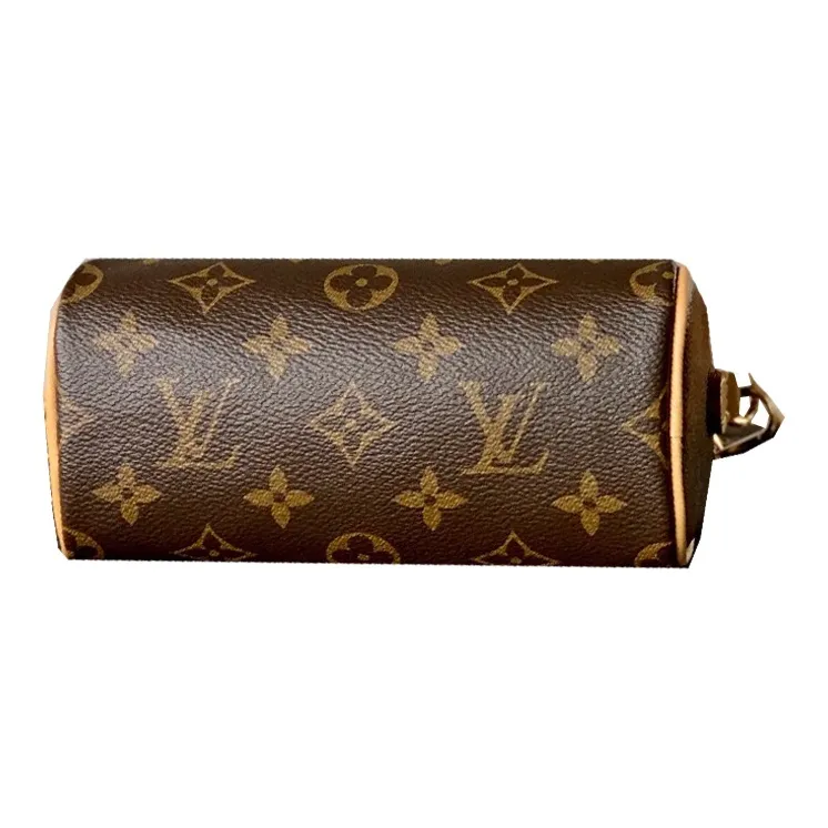 LOUIS VUITTON Nano Speedy Handbag Monogram Canvas Brown-4