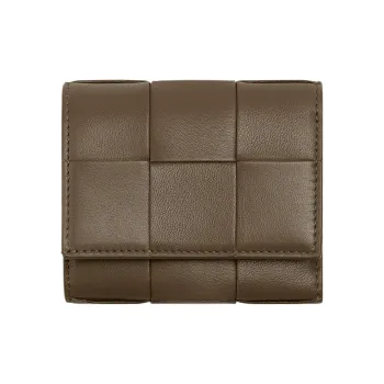 Bottega Veneta Sheepskin Wallet Small Size Women's Taupe