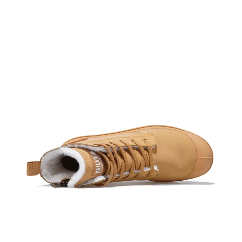 Palladium Crew Martin Boot High Top Women's Wheat Yellow-4
