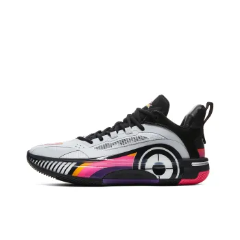 PEAK Flash 5 Generations Taichi Slip Resistant Low Top Basketball Shoes Men's White Gray