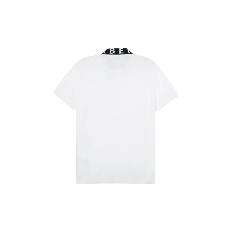 Burberry Men Ryland Collar Logo Polo White/Black-1