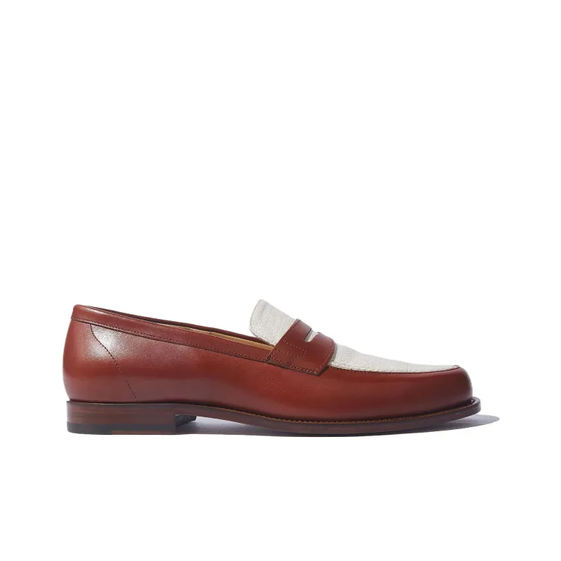 SCAROSSO Havana Colour Block Slip On Loafers-1