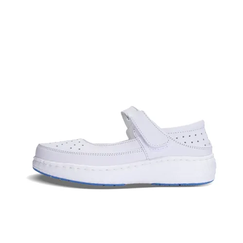 Cherry Blossoms Popcorn Nurse Shoes Summer Medical Shoes 4.5cm Women's White
