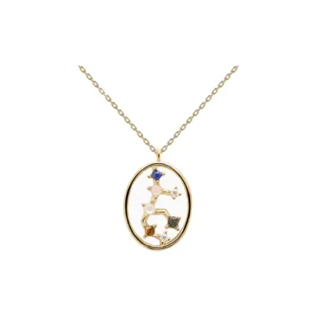 PDPAOLA Rose Quartz Labradorite Necklaces Women's Gold
