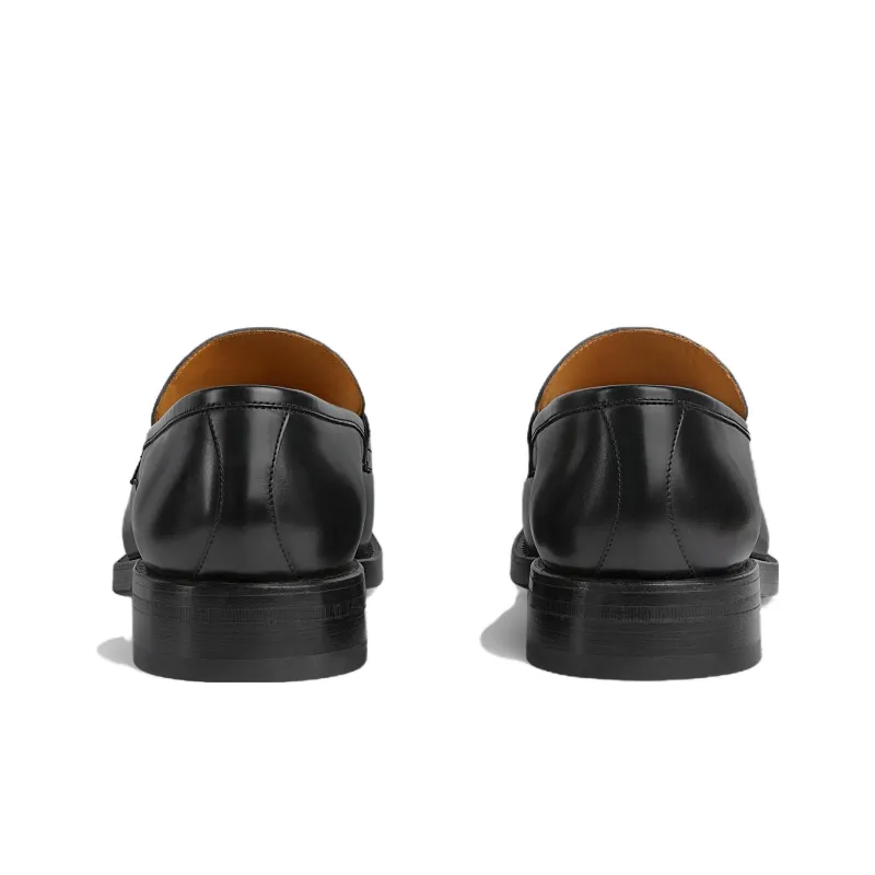 GUCCI Interlocking G Leather Loafers-4