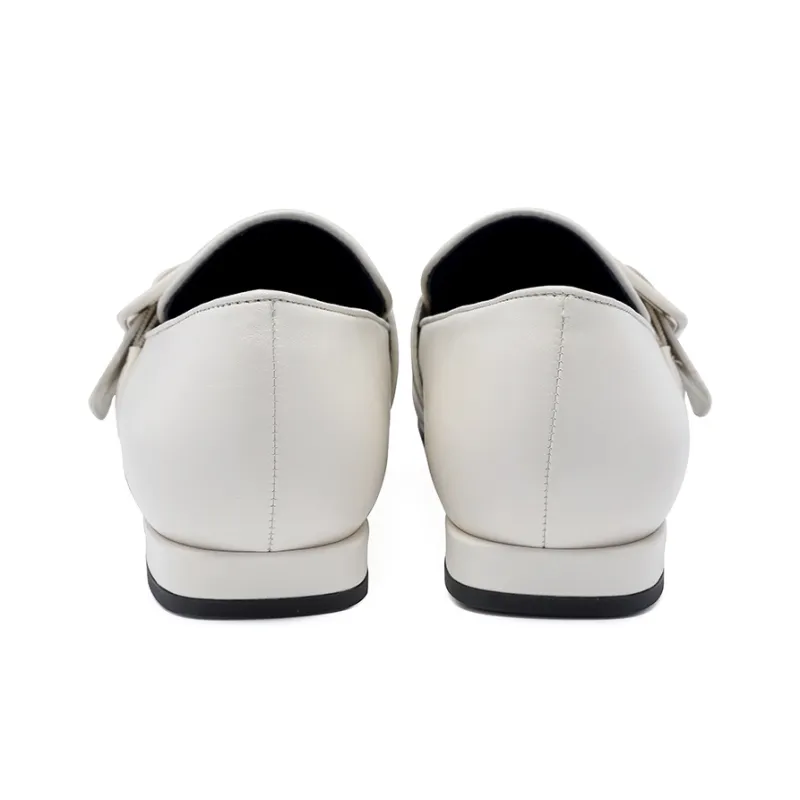 Satchi Loafers 1.5cm Women's Milk White-4