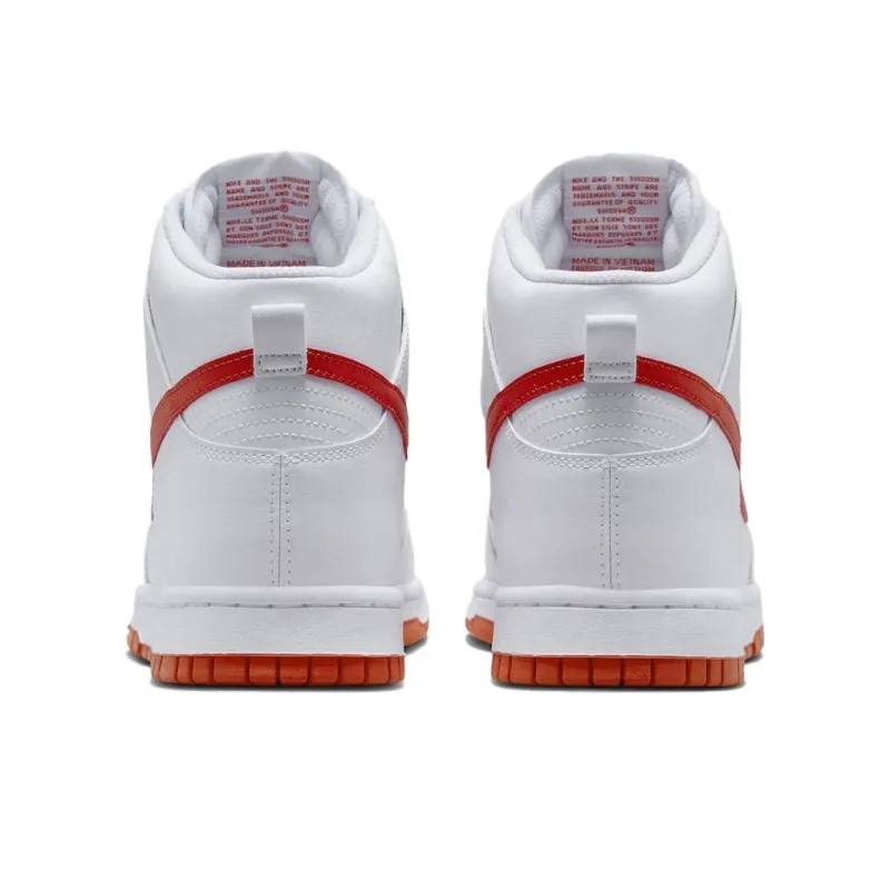 Nike Dunk High White Picante Red-4