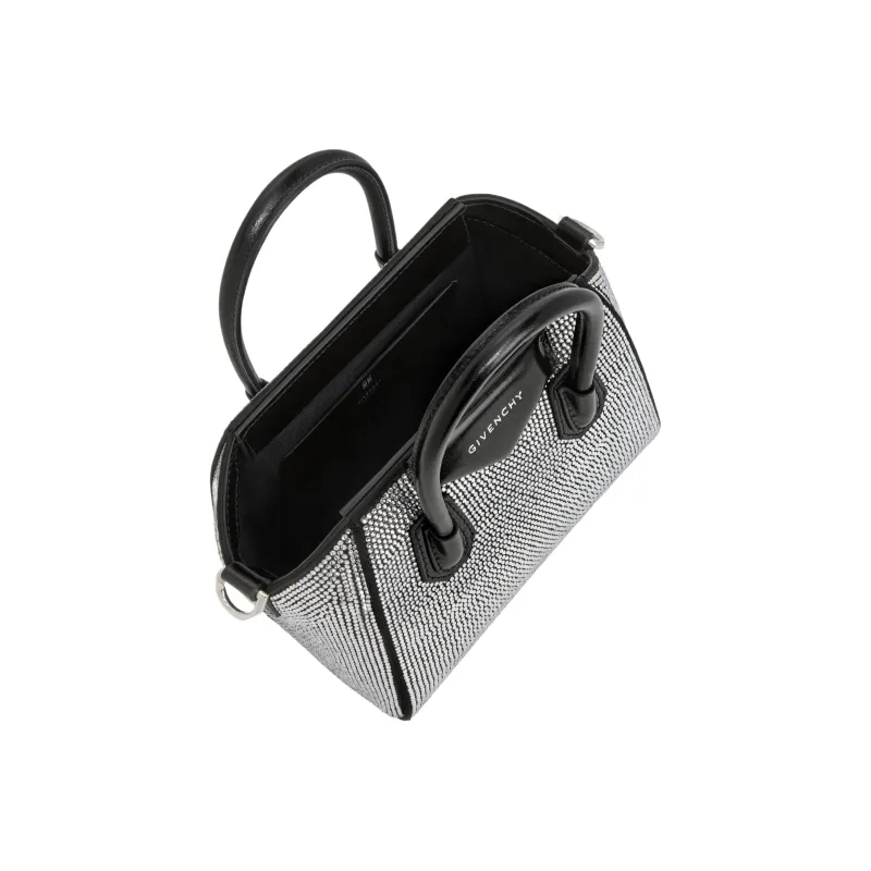 Givenchy Antigona Satin Shoulder Bag, Crossbody Bag, Handbag Mini Women's Black-4