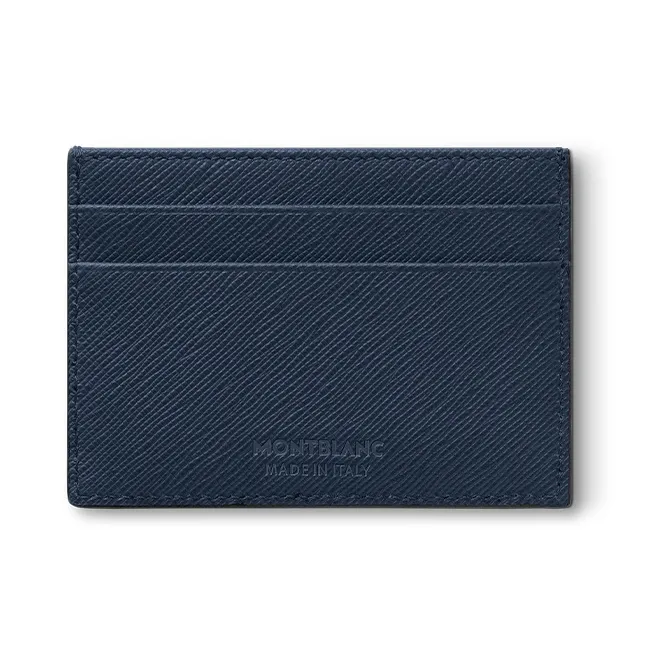 MONTBLANC Cow Leather Card Holder Men's Ink Blue-1