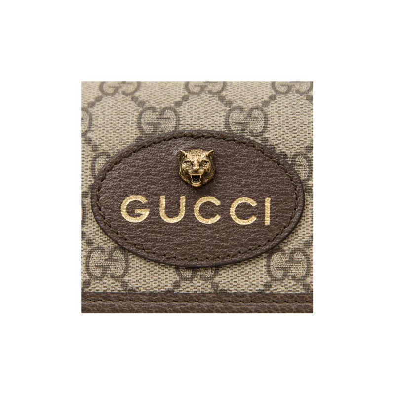 GUCCI Neo Vintage Series Canvas With Leather Messenger Bag Fanny Pack Crossbody Bags Small Size Men's Ebony/Brown-4