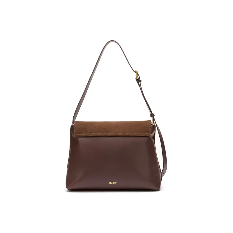 ST&SAT Genuine Leather Shoulder Bag Messenger Bag Tote Crossbody Bag Large Size Women's Multicolor-2