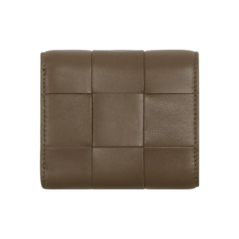 Bottega Veneta Sheepskin Wallet Small Size Women's Taupe-3