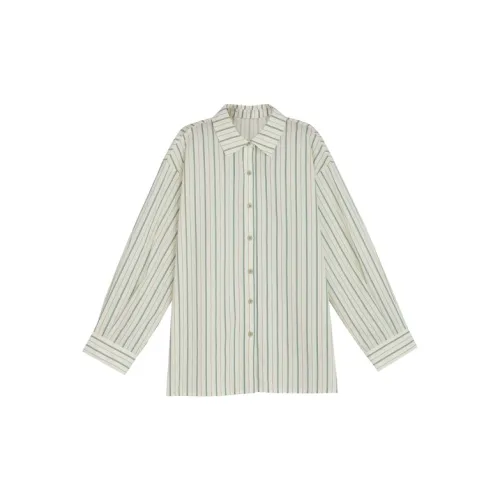 Snbl Shirts Women's Green Striped Shirts