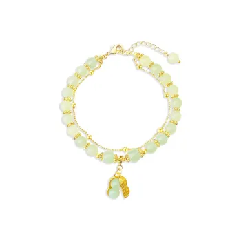 SEVEN COOK 925 Sterling Silver Bracelets Women's Green Jade