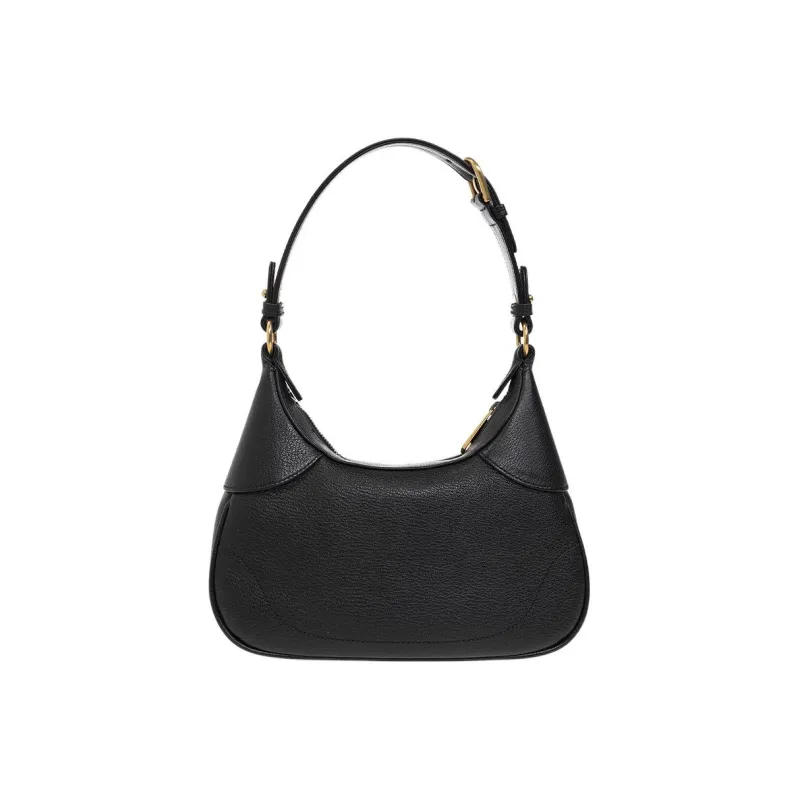 GUCCI Aphrodite Leather New Moon Shoulder Bag, Handbag, Shoulder Bag Small Size Women's Black-2
