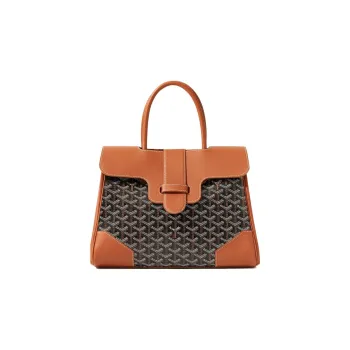 GOYARD Saigon Canvas With Leather Xigong Tote Handbags Shoulder Bags Large Size Unisex Black/Tan