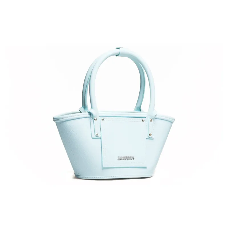 Jacquemus Cow Leather Beach Bag Shoulder Bag Crossbody Bag Handbag Mini Women's Light Blue-2