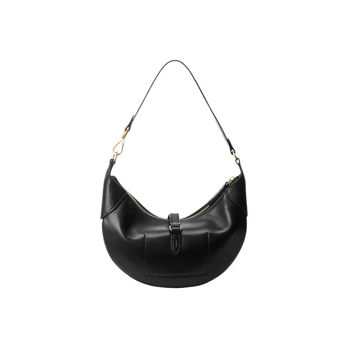Polo Ralph Lauren Calfskin Handbag Shoulder Bag Women's Black-5