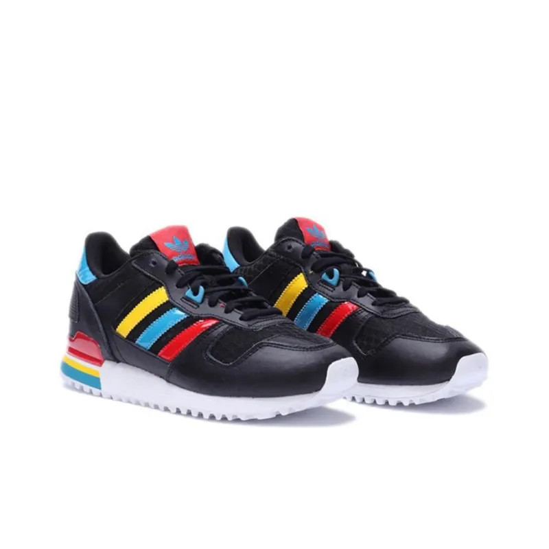 Adidas Originals ZX 700 Cushioning, Wear Resistant Low Top Running Shoes Women's Black-1