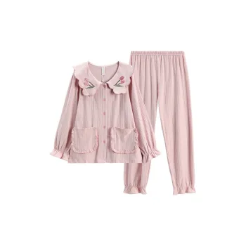 FENTENG Pajama Set Women's Cherry Blossom Pink