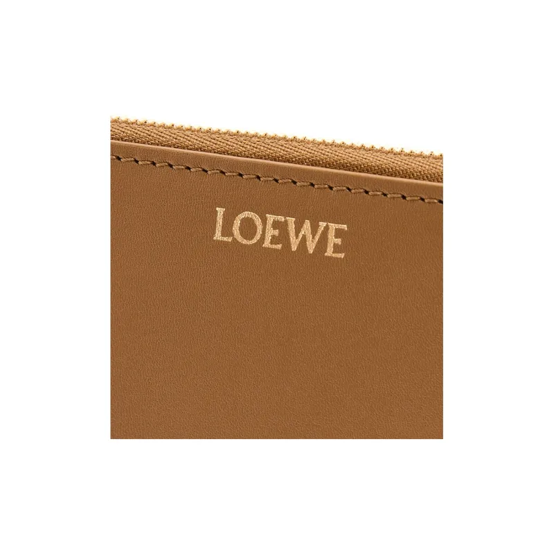LOEWE Bright Nappa Calfskin Wallet Regular Women's Brown/Black-4