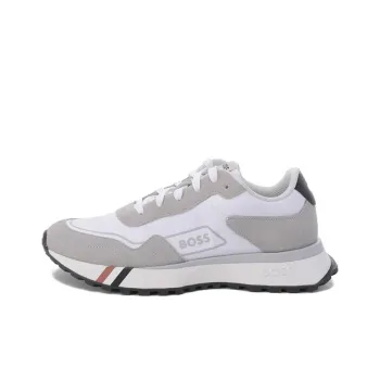 HUGO BOSS Anti-Slip Wear-Resistant Low-Top Casual Shoes 4.5cm Men's White Gray