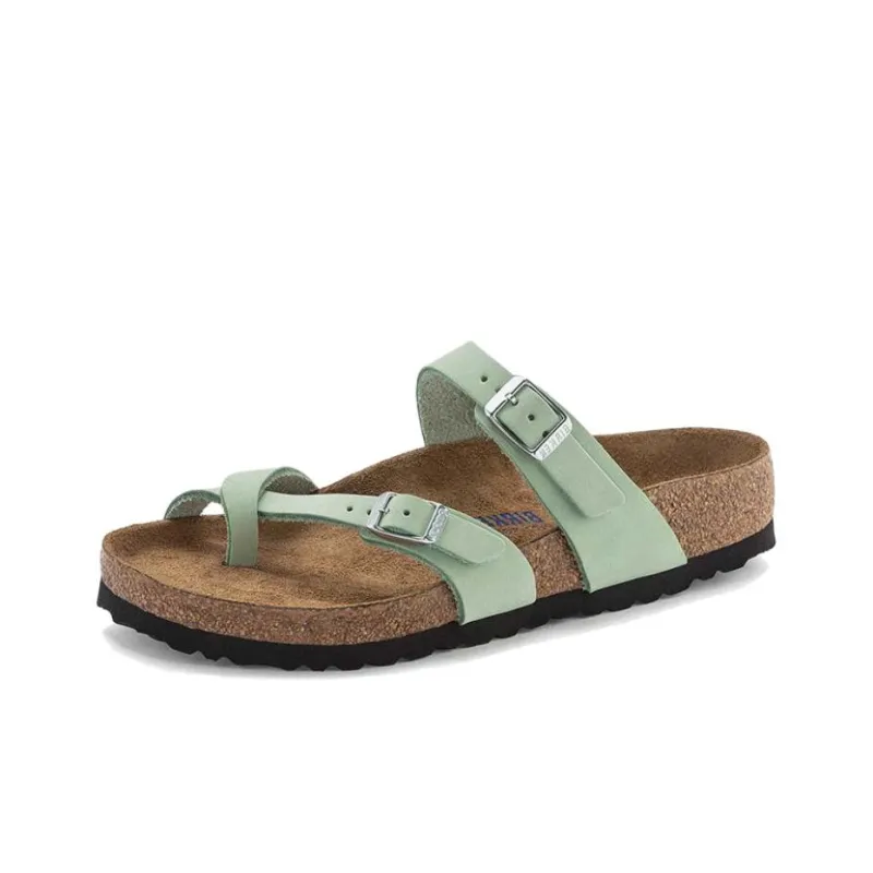Birkenstock Mayari Slide Slippers Women's Green Narrow Fit-1