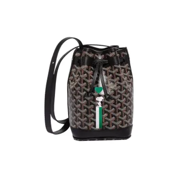 GOYARD Snoopy Co branded Petit Flot Canvas With Leather Bucket Bag, Shoulder Bag Women's