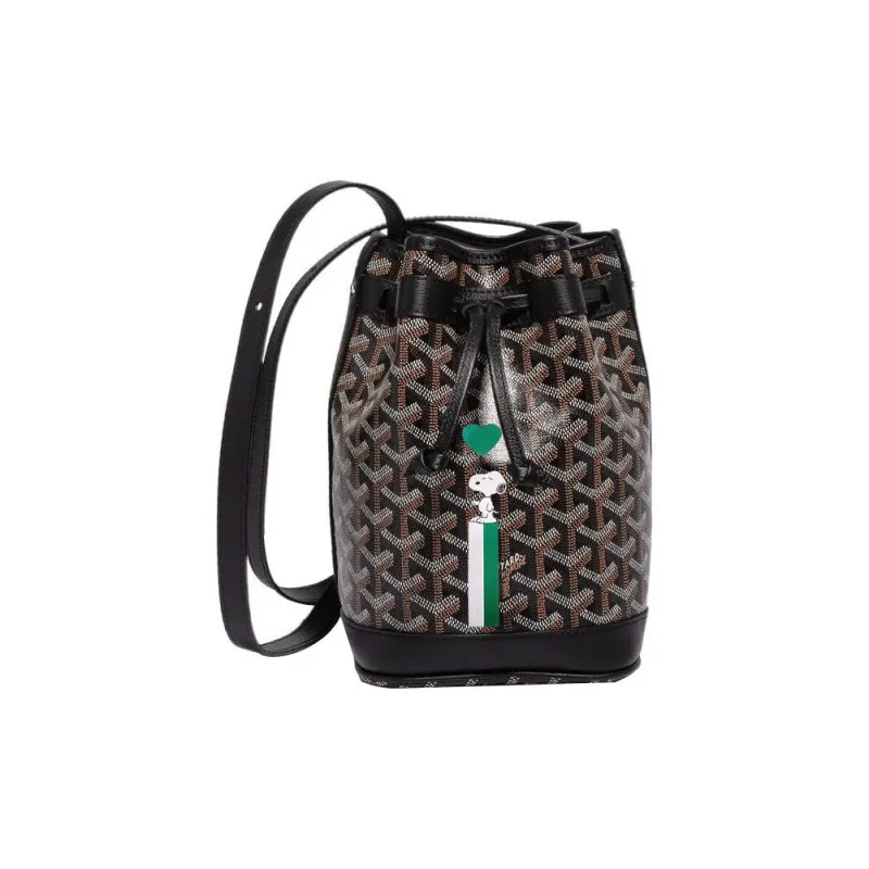 GOYARD Snoopy Co branded Petit Flot Canvas With Leather Bucket Bag, Shoulder Bag Women's-0