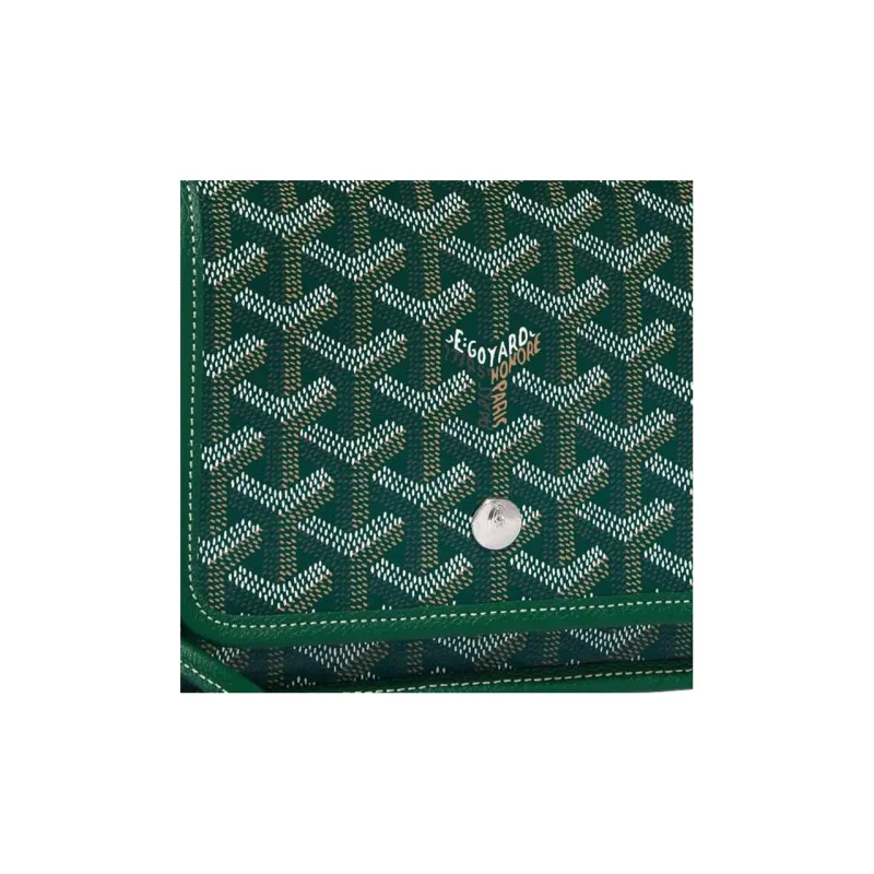 GOYARD Plumet Canvas With Leather Envelope Bag Handheld Shoulder Bag Crossbody Bag Small Size Unisex Green/Red-4