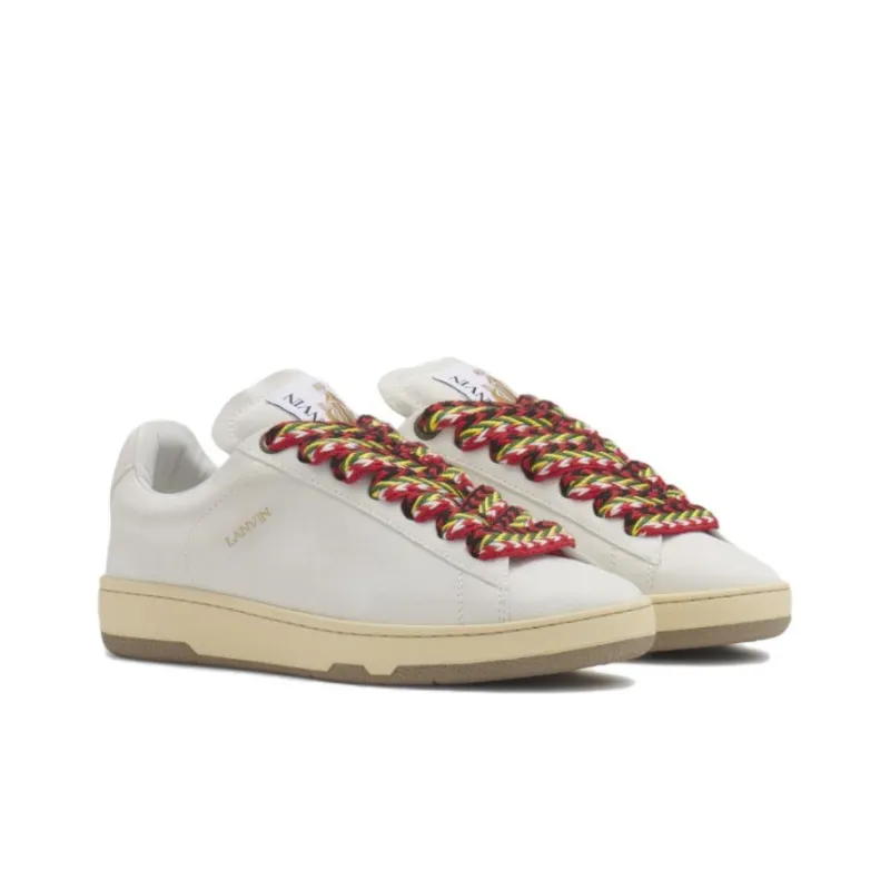 Lanvin Curb Low Top Skateboard Shoes Women's White-2